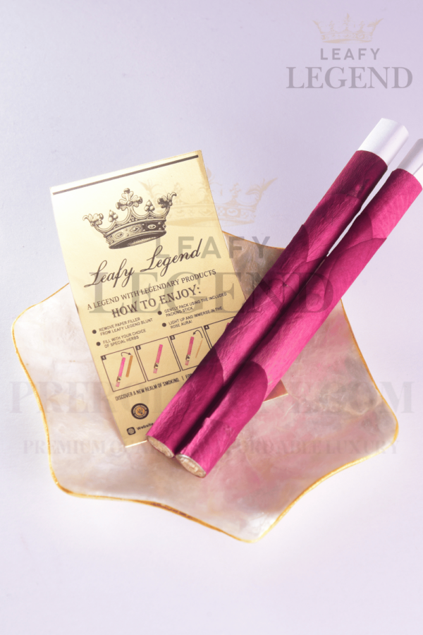 Handcrafted rose petal pre-roll cone with corn husk filter – natural and luxurious smoking cone by Leafy Legend