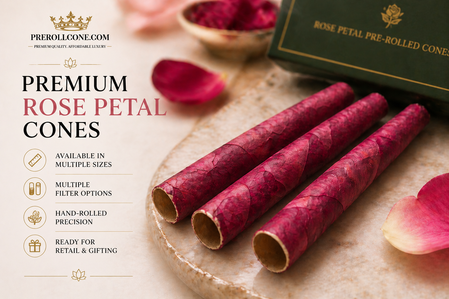 Rose Petal Cones - Pack of 50 - Image 3