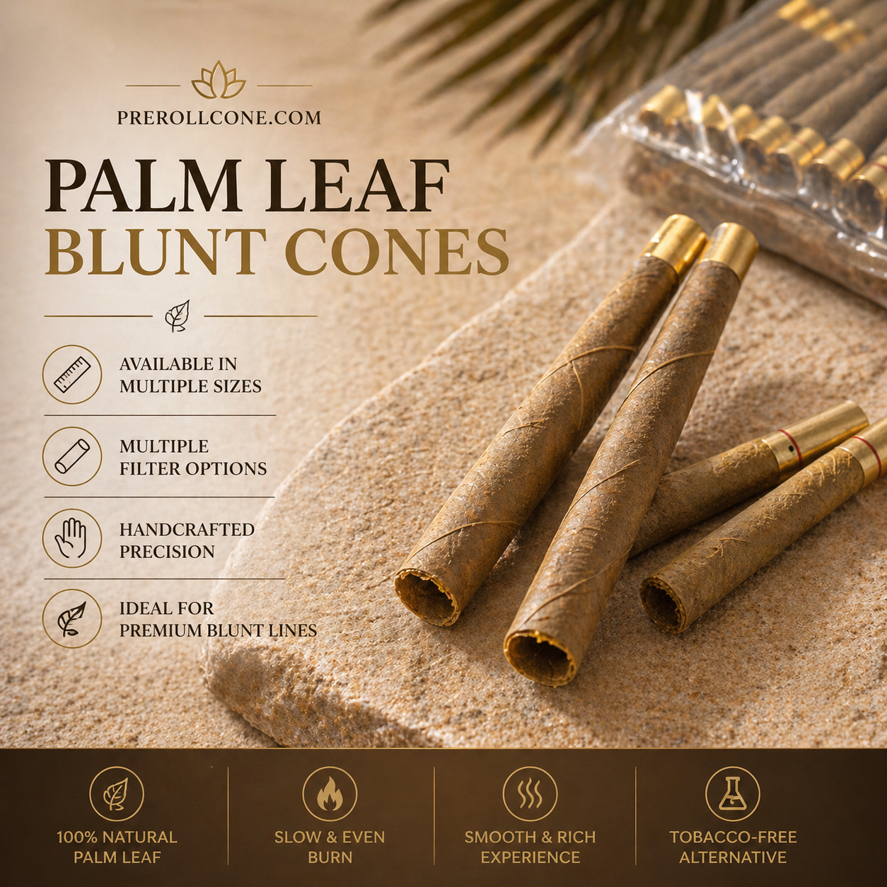 Palm Leaf Wrap Cone - Pack of 50 - Image 3