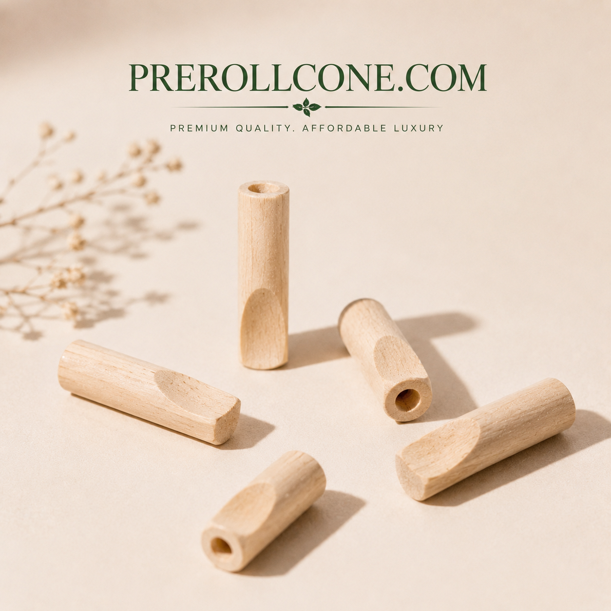 Premium Wood Filter Tips - Pack of 100